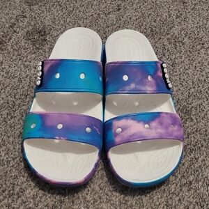 CROCS Tie-Dye Slide Sandals
